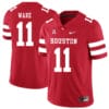 Houston Cougars #11 Andre Ware College Football Jersey Red