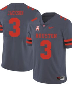 Houston Cougars #3 William Jackson College Football Jersey Gray