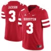 Houston Cougars #3 William Jackson College Football Jersey Red