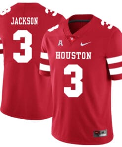 Houston Cougars #3 William Jackson College Football Jersey Red