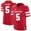Houston Cougars #5 Howard Wilson College Football Jersey Red