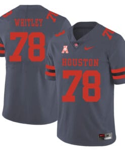 Houston Cougars #78 Wilson Whitley College Football Jersey Gray