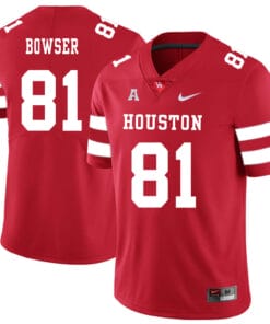 Houston Cougars #81 Tyus Bowser College Football Jersey Red