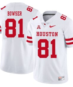 Houston Cougars #81 Tyus Bowser College Football Jersey White