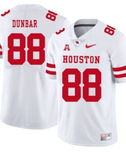 Houston Cougars #88 Steven Dunbar College Football Jersey White
