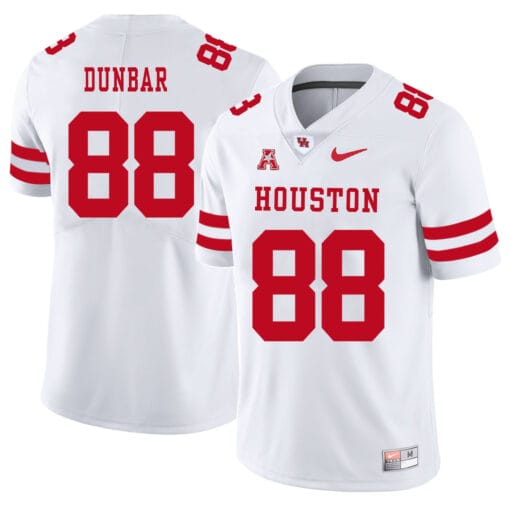 Houston Cougars #88 Steven Dunbar College Football Jersey White