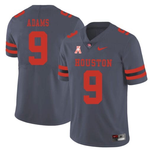 Houston Cougars #9 Matthew Adams College Football Jersey Gray