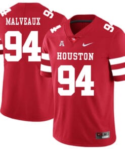 Houston Cougars #94 Cameron Malveaux College Football Jersey Red