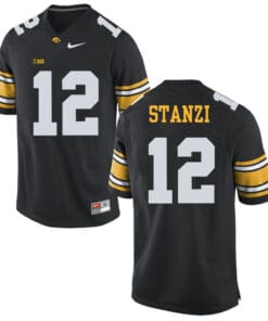 Iowa Hawkeyes #12 Ricky Stanzi NCAA College Football Jersey Black