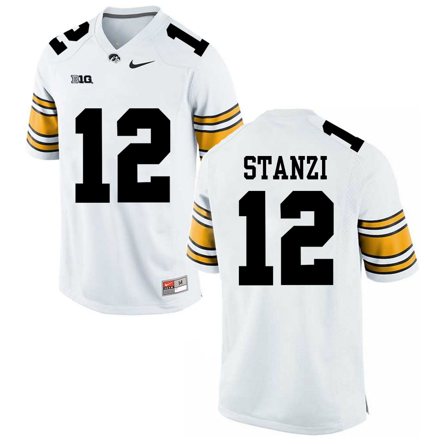 Iowa Hawkeyes #12 Ricky Stanzi NCAA College Football Jersey White