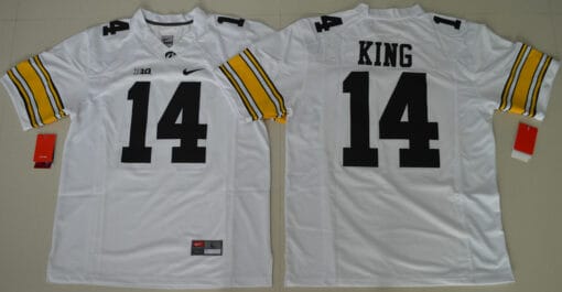 Iowa Hawkeyes #14 Desmond King NCAA College Football Jersey White