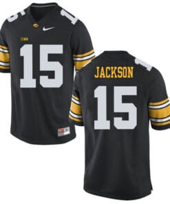 Iowa Hawkeyes #15 Alaric Jackson NCAA College Football Jersey Black