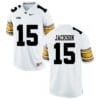 Iowa Hawkeyes #15 Alaric Jackson NCAA College Football Jersey White