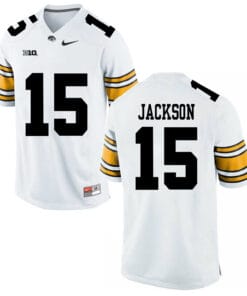 Iowa Hawkeyes #15 Alaric Jackson NCAA College Football Jersey White