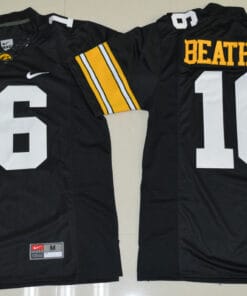 Iowa Hawkeyes #16 CJ Beathard NCAA College Football Jersey Black Big Patch