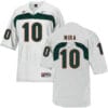 Miami Hurricanes #10 Mira NCAA College Football Jersey White
