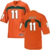 Miami Hurricanes #11 Scott NCAA College Football Jersey Orange