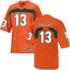 Miami Hurricanes #13 Dallas NCAA College Football Jersey Orange