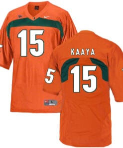 Miami Hurricanes #15 Kaaya NCAA College Football Jersey Orange