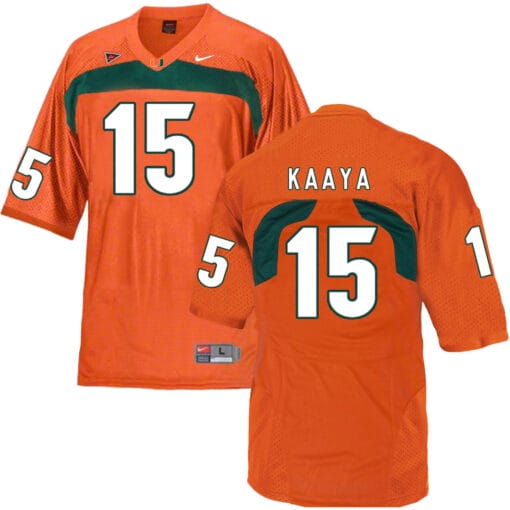 Miami Hurricanes #15 Kaaya NCAA College Football Jersey Orange