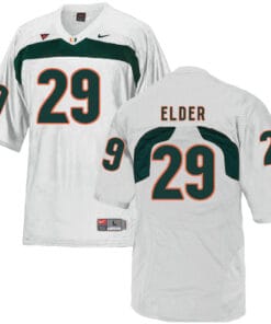 Miami Hurricanes #29 Elder NCAA College Football Jersey White