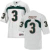 Miami Hurricanes #3 Coley NCAA College Football Jersey White