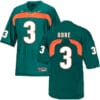 Miami Hurricanes #3 Gore NCAA College Football Jersey Green
