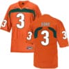 Miami Hurricanes #3 Gore NCAA College Football Jersey Orange