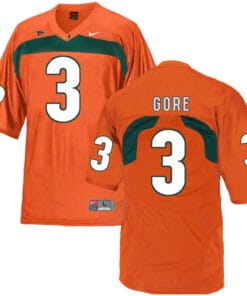 Miami Hurricanes #3 Gore NCAA College Football Jersey Orange