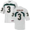 Miami Hurricanes #3 Howard NCAA College Football Jersey White
