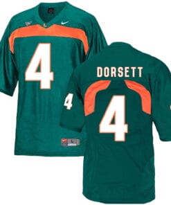 Miami Hurricanes #4 Dorsett NCAA College Football Jersey Green