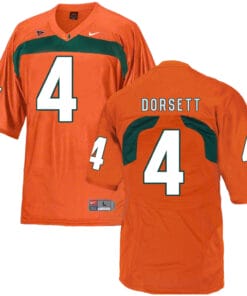 Miami Hurricanes #4 Dorsett NCAA College Football Jersey Orange