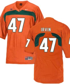 Miami Hurricanes #47 Irvin NCAA College Football Jersey Orange
