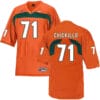 Miami Hurricanes #71 Chickillo NCAA College Football Jersey Orange