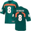 Miami Hurricanes #8 Berrios Jr NCAA College Football Jersey Green