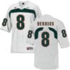 Miami Hurricanes #8 Berrios Jr NCAA College Football Jersey White