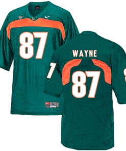 Miami Hurricanes #87 Wayne NCAA College Football Jersey Green