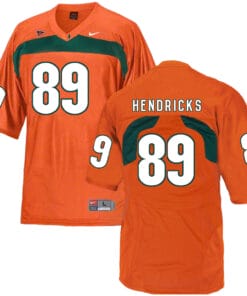 Miami Hurricanes #89 Hendricks NCAA College Football Jersey Orange