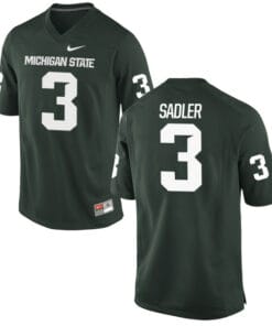 Michigan State #3 Mike Sadler NCAA College Football Jersey Green