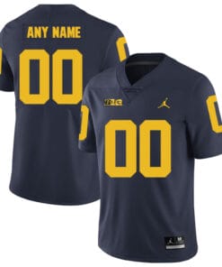 Michigan Football Jersey Custom Name and Number Blue