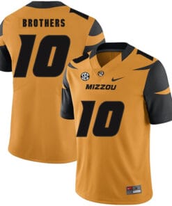 Missouri Tigers #10 Kentrell Brothers College Football Jersey Gold