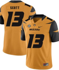 Missouri Tigers #13 Kam Scott NCAA College Football Jersey Gold