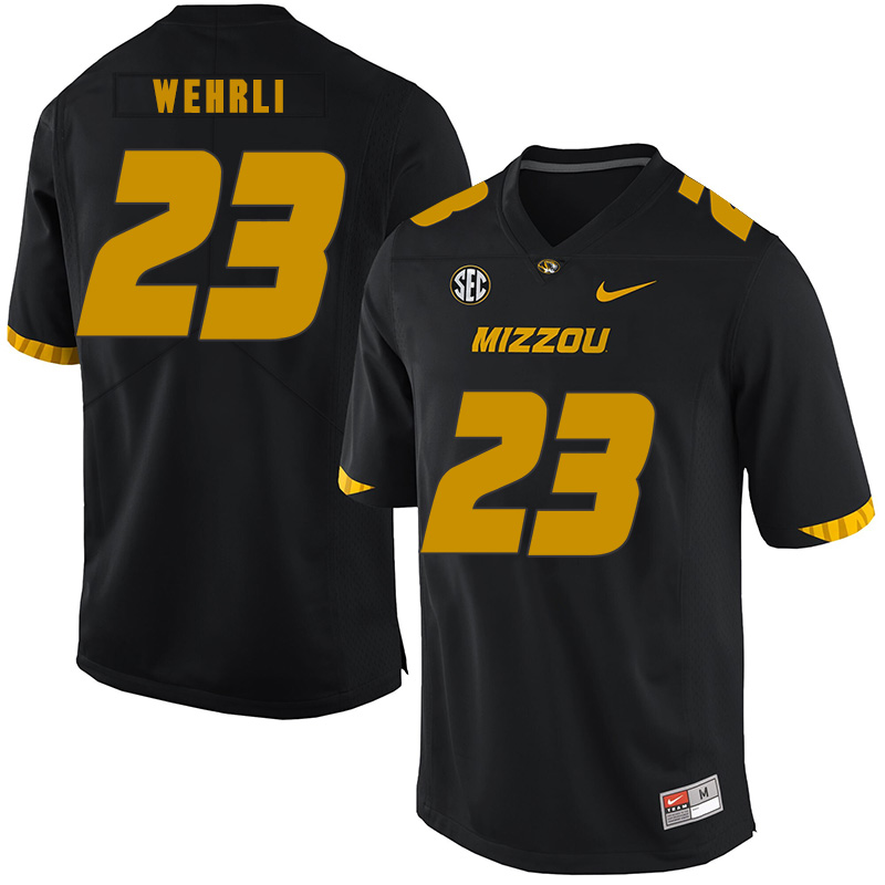 Missouri Tigers #23 Roger Wehrli NCAA College Football Jersey Black