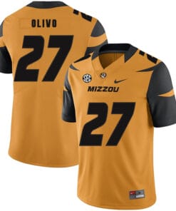 Missouri Tigers #27 Brock Olivo NCAA College Football Jersey Gold