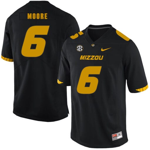 Missouri Tigers #6 J'Mon Moore NCAA College Football Jersey Black
