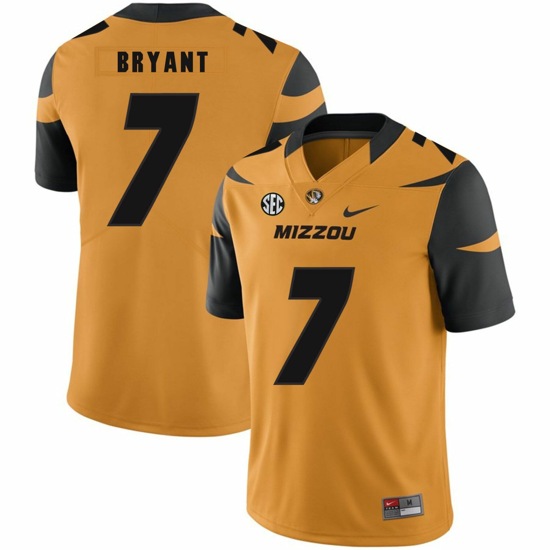 Missouri Tigers #7 Kelly Bryant College Football Jersey Gold