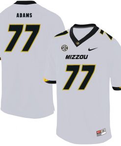 Missouri Tigers #77 Paul Adams NCAA College Football Jersey White