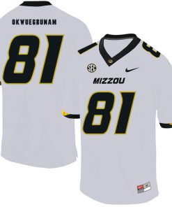 Missouri Tigers #81 Albert Okwuegbunam College Football Jersey White
