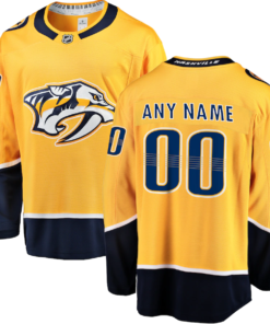 Nashville Predators Fanatics Branded Gold Home Breakaway Custom Jersey