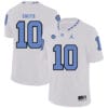 North Carolina Tar Heels #10 Andre Smith NCAA Football Jersey White